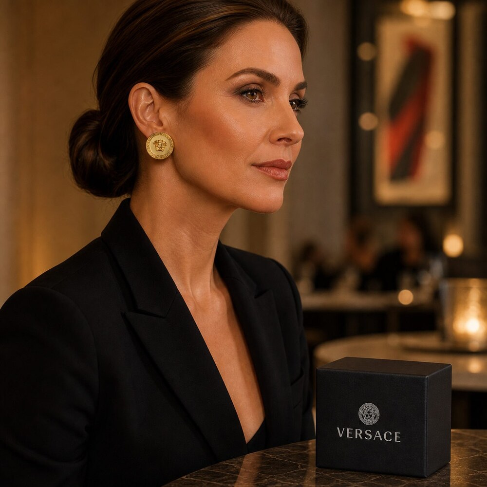 Versace Bold Statement Earrings Style 3 | New with Box - Picture 9 of 9
